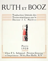 Címlap a "Ruth et Booz" című könyvből, J.C. Mardrus fordításában, 1930-ban megjelent.